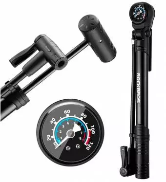 Pompka Rowerowa Rockbros 42310006001 manometr Czarna
