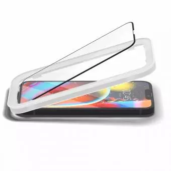 Szkło Hartowane Spigen Alm Glass Fc do Iphone 13 / 13 Pro / 14 / 16e Black