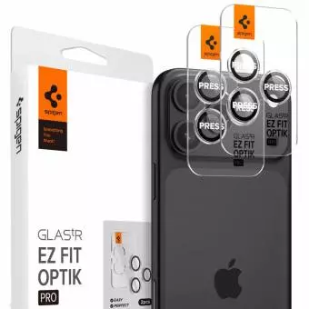 Osłona Aparatu Spigen Optik Pro Glas.tr ”ez Fit” Camera Protector 2-pack do Iphone 14/15/16/17 Pro / Max Crystal Clear