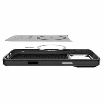 Etui Spigen Enzo Aramid ”t” Mag Magsafe do Iphone 17 Pro Black/silver