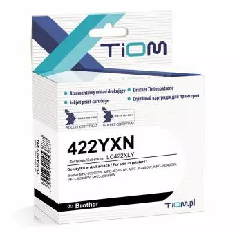 Tusz Tiom do Brother 422YXN LC422XLY 1500 str. 19ml yellow