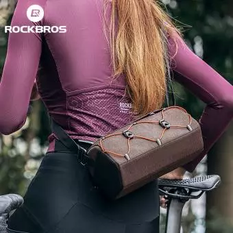 Torba rowerowa sześciokątna ROKBROS na ramę 2.2L brązowa