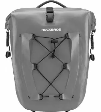 Sakwa rowerowa na bagażnik ROCKBROS 25L-32L szara