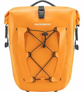 Sakwa rowerowa na bagażnik ROCKBROS 25L-32L pomarańczowa