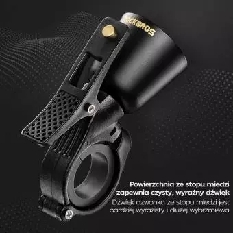 Dzwonek rowerowy ROCKBROS lekki czarny