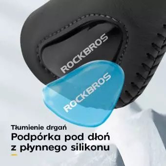 Chwyty Rowerowe Skórzane Rockbros ergonomiczne, brązowe