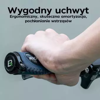 Chwyty Rowerowe Skórzane Rockbros ergonomiczne, brązowe
