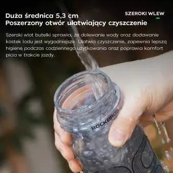 Bidon rowerowy 350011006 Rockbros szary 600ml