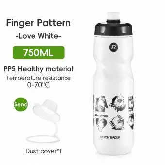 Bidon rowerowy 350012002 Rockbros biały 750ml