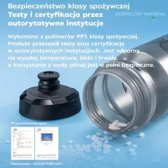 Bidon rowerowy 350012002 Rockbros biały 750ml