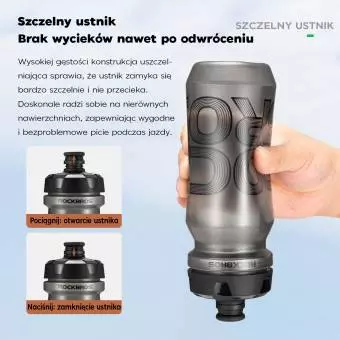 Bidon rowerowy 350012003 Rockbros szary 750ml