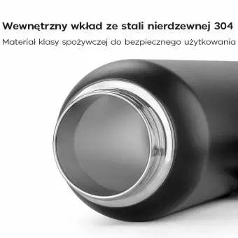 Bidon termiczny ze stali nierdzewnej Rockbros czarny 550ml