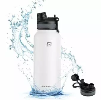 Bidon termiczny ze stali nierdzewnej Rockbros biały 550ml