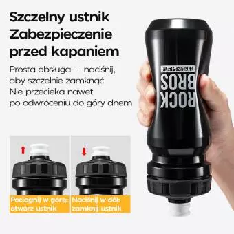 Bidon rowerowy z osłoną Rockbros biały 600ml
