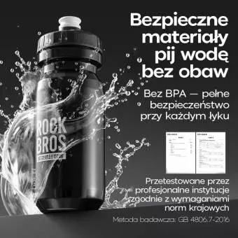 Bidon rowerowy z osłoną Rockbros biały 600ml