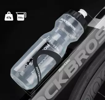 Bidon rowerowy na wodę Rockbros przezroczysty 750ml