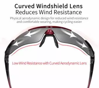 Okulary rowerowe Rockbros polaryzujące czarno czerwone