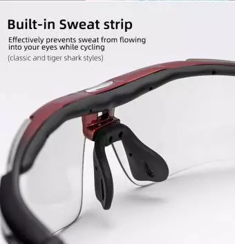 Okulary rowerowe Rockbros polaryzujące czarno czerwone