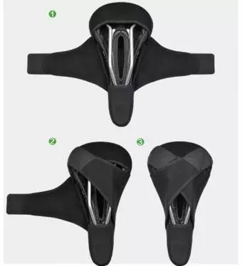 Żelowy pokrowiec na siodełko rowerowe Rockbros LF047-S z silikonu rozmiar M - czarny