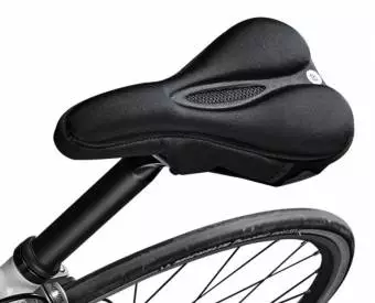 Żelowy pokrowiec na siodełko rowerowe Rockbros LF047-S z silikonu rozmiar M - czarny