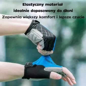 Rękawiczki rowerowe Rockbros rozmiar L  szare