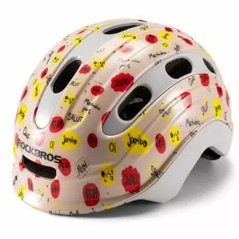 Kask Rowerowy Rockbros dla dzieci w wieku 6-18 Lat z uchwytem na światło zółty