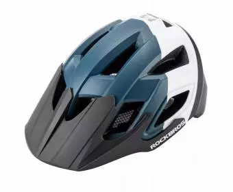 Kask rowerowy Rockbros MTB cross city czarno-nieb-biały