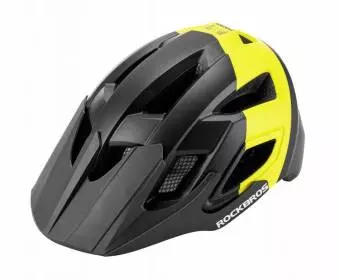 Kask rowerowy Rockbros MTB cross city czarno-zółty