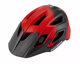 Kask rowerowy Rockbros MTB cross city czarno-czerwony