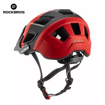 Kask rowerowy Rockbros MTB cross city czarno-czerwony 58-62cm