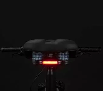 Siodełko rowerowe Rockbros 38218916002 MTB z lampką - czarne