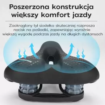 Siodełko rowerowe Rockbros 38218916002 MTB z lampką - czarne