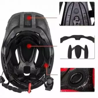 Kask rowerowy Rockbros z odpinaną szczęką dla dzieci rozmiar M fioletowo-różow 54-58cm