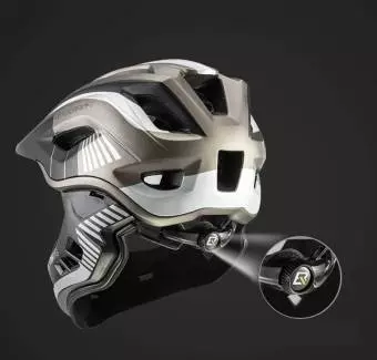 Kask rowerowy Rockbros z odpinaną szczęką dla dzieci rozmiar M szary 54-58cm