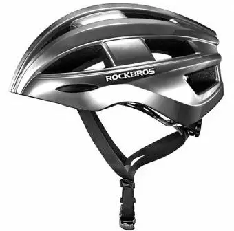 Kask rowerowy Rockbros z zamontowaną lampką uniwersalny 55-60cm szary