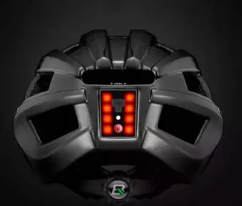 Kask rowerowy Rockbros z zamontowaną lampką uniwersalny 55-60cm szary