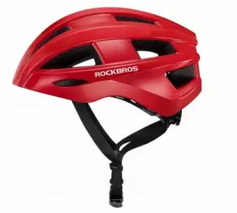Kask rowerowy Rockbros z zamontowaną lampką uniwersalny 55-60cm czerwony
