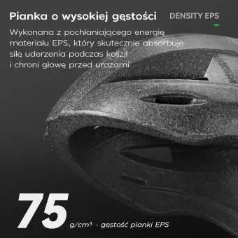 Kask rowerowy Rockbros z zamontowaną lampką uniwersalny 55-60cm czerwony