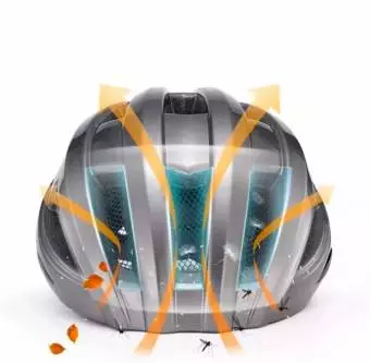 Kask rowerowy Rockbros z zamontowaną lampką uniwersalny 55-60cm biały