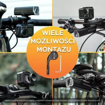 Uchwyt rowerowy Rockbros na licznik lampke kamere czarny