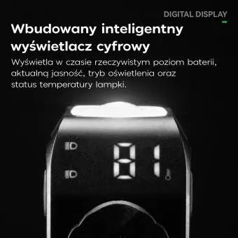 Przednia Lampa Rowerowa Rockbros z Pilotem 1600LM-M8 różowa