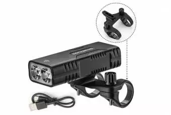 Lampka rowerowa Rockbros z właściwością powerbanka + kabel USB-C