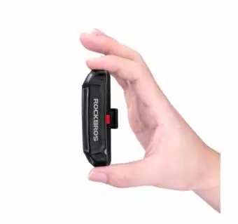 Tylna lampka rowerowa Rockbros + kabel micro USB - USB-A