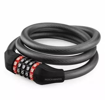 Zapięcie rowerowe Rockbros na zamek szyfrowy 1,8m
