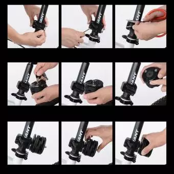 Zapięcie rowerowe Rockbros zamek na klucz czarne