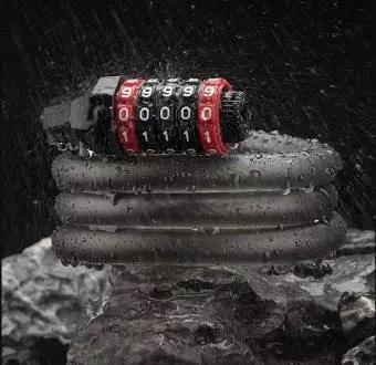 Zapięcie rowerowe Rockbros na zamek szyfrowy 1,2m