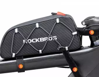 Torba rowerowa Rockbros na ramę 1 l z plecionką 039BK Czarna