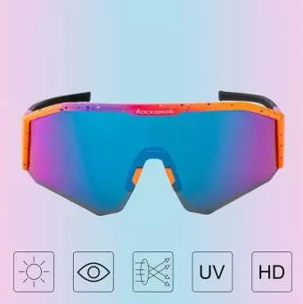 Okulary rowerowe Rockbros SP297 polaryzujące Fioletowe