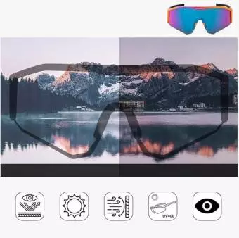 Okulary rowerowe Rockbros SP297 polaryzujące Fioletowe