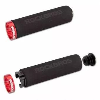 Uchwyty rowerowe Rockbros z gąbki na kierownicę BT1001BKRD Czarno - czerwone